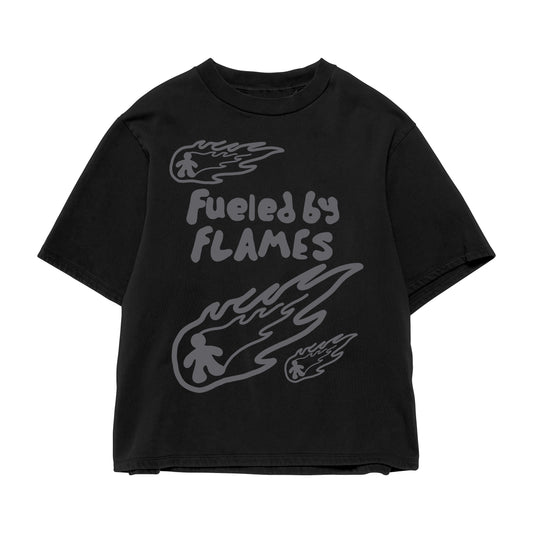 FUELED-BY-FLAMES (Puff) Oversized Tee