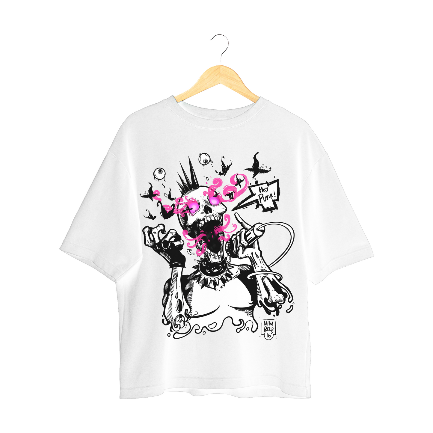 SKELETON-PUNK Oversized Tee